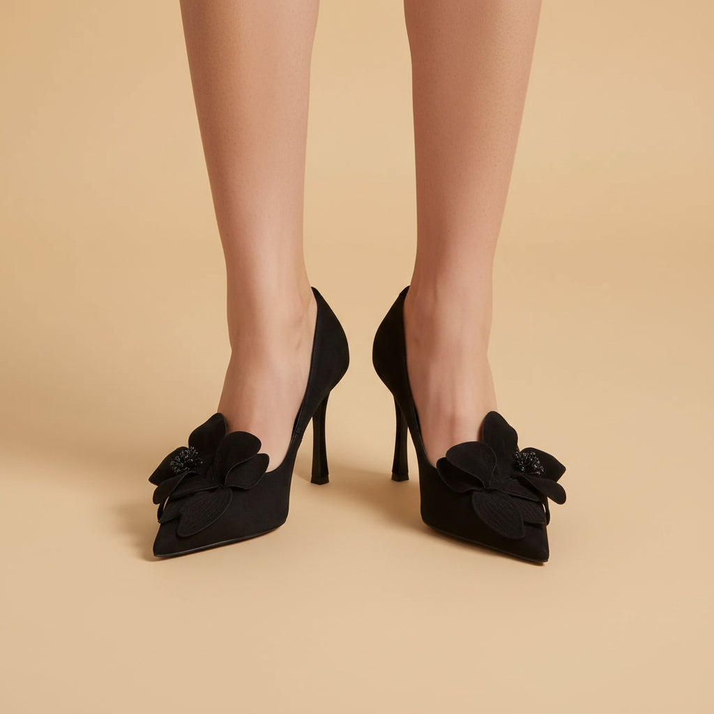 Kwiat popołudnia | Eleganckie buty na wysokim obcasie od projektanta