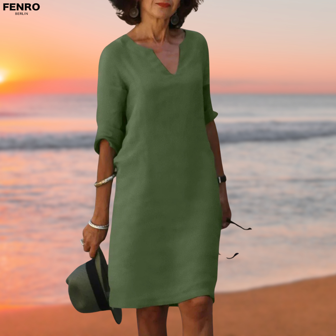 Celia™ | Wygodne lniane sukienka