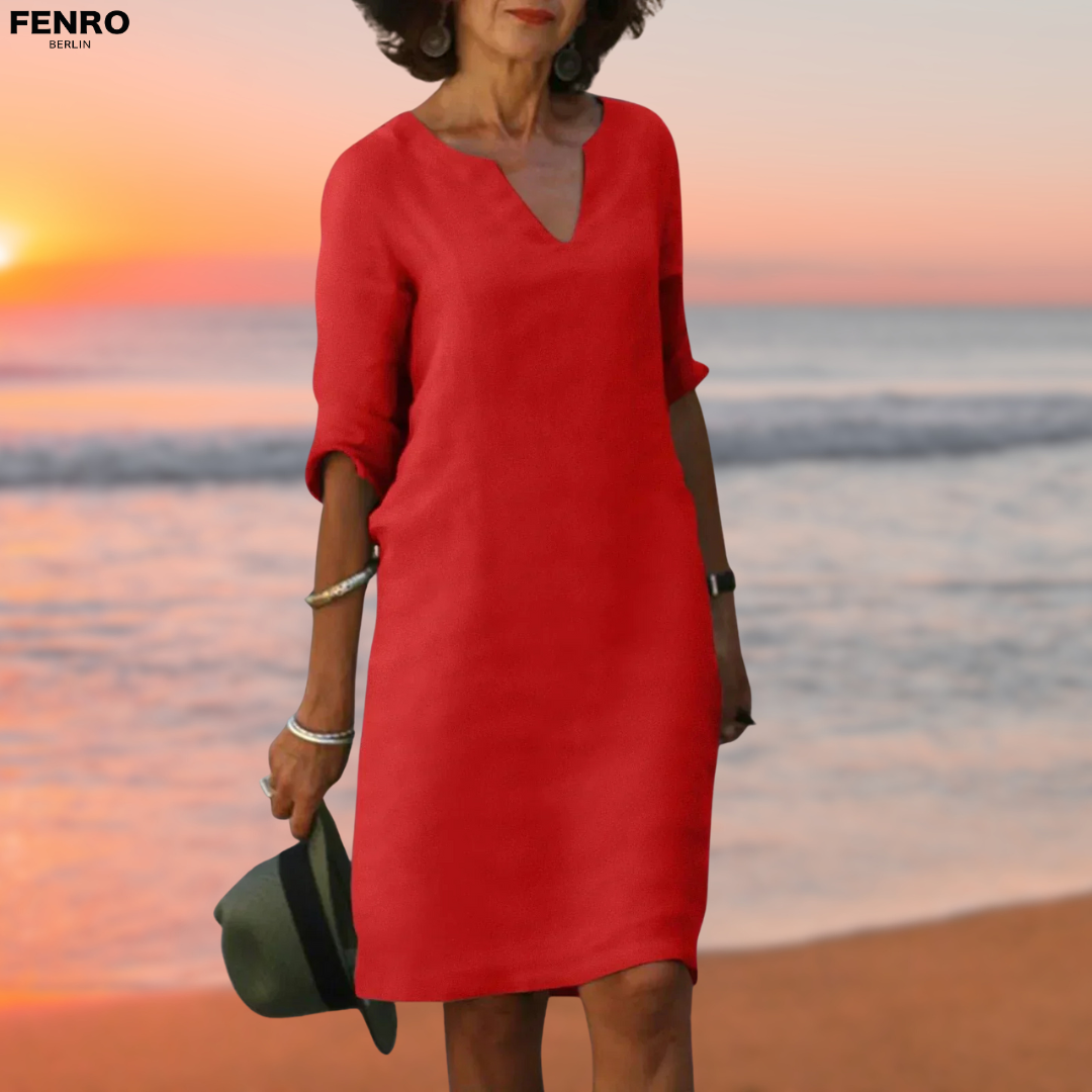 Celia™ | Wygodne lniane sukienka