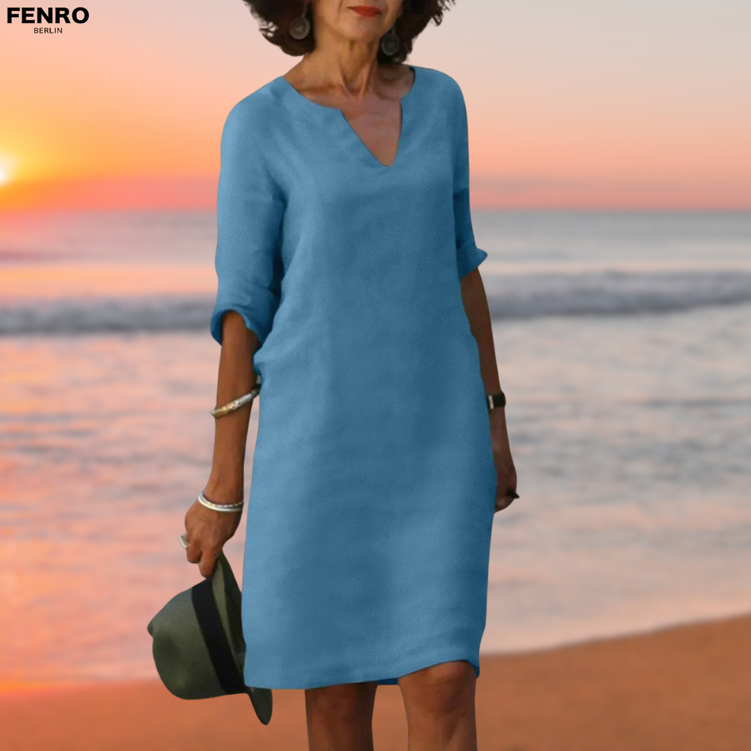 Celia™ | Wygodne lniane sukienka