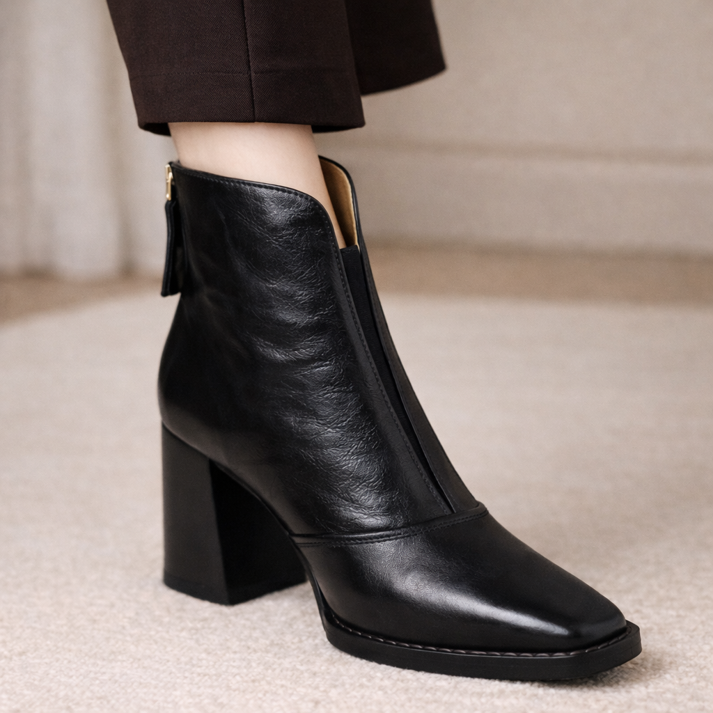 Camille | Stylowe Botki Damskie Na Stabilnym Obcasie