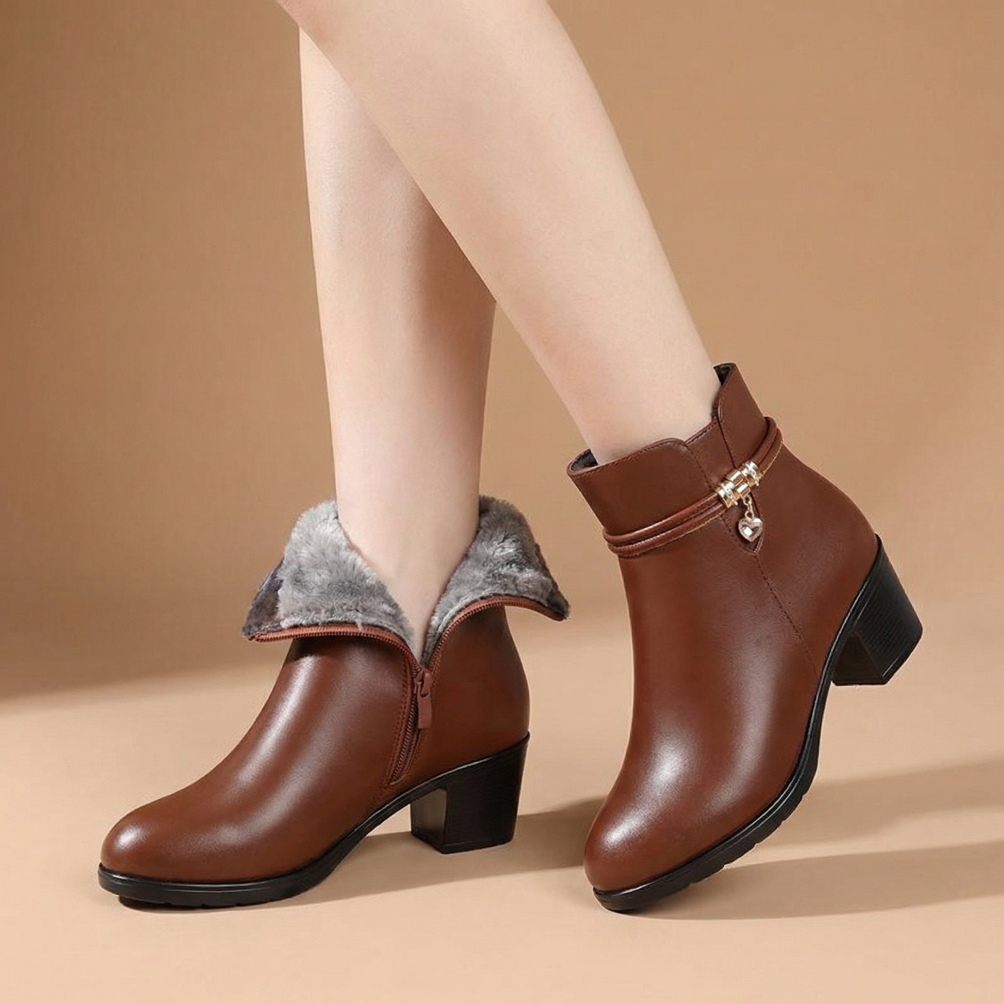 Rocío | Elegancki i wygodny zimowy botin z zamkiem