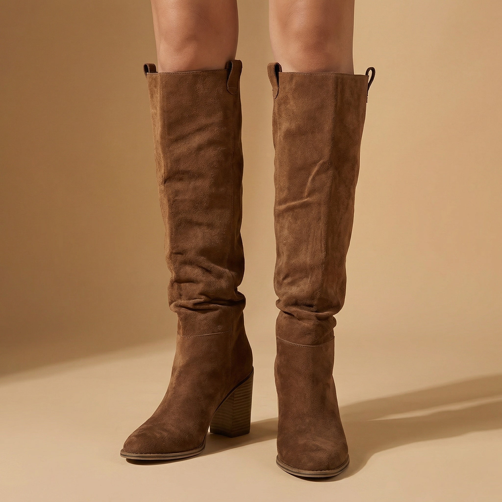 Daniela | Skórzane Ortopedyczne Botki Do Kolan Eleganckie