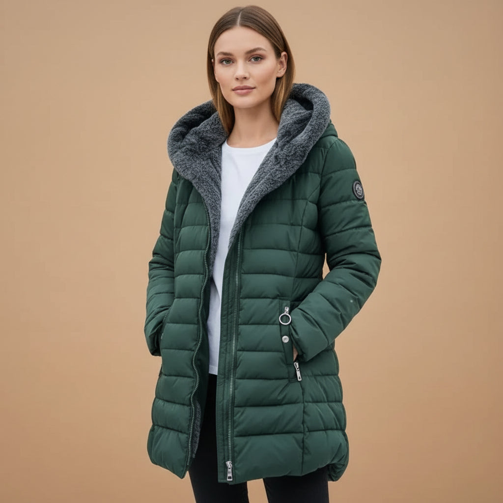 Olivia | Pikowana kurtka zimowa o eleganckim kroju