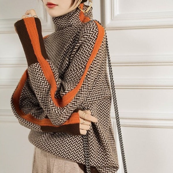 Klara | Golf z kontrastowymi paskami