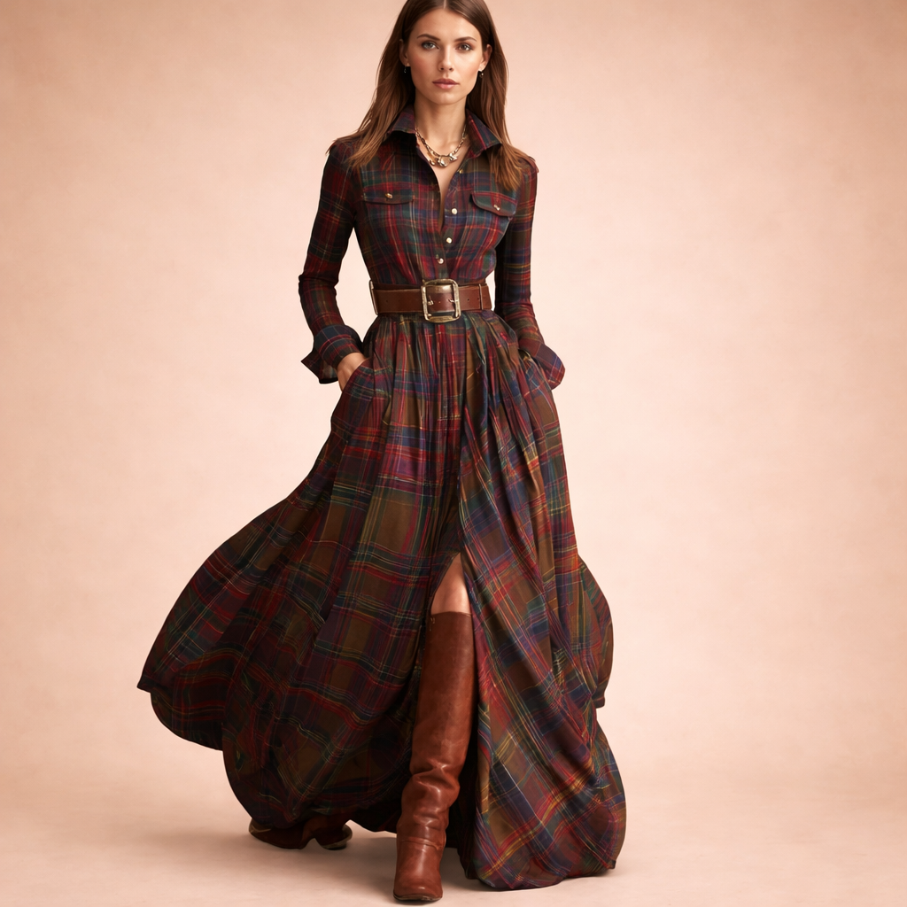 Barboteau™ Maxi | ponadczasowa sukienka w kratę