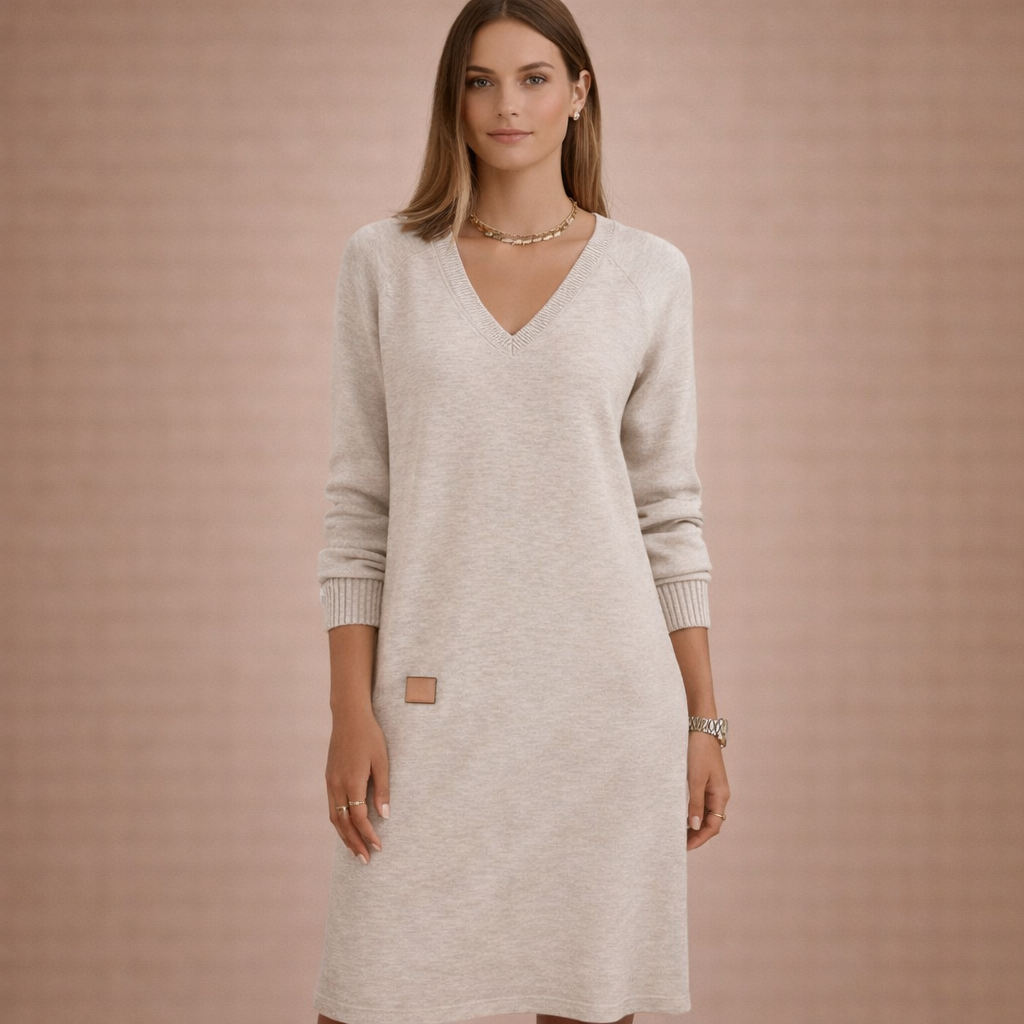 Lika | Przytulna Dzianinowa Sukienka
