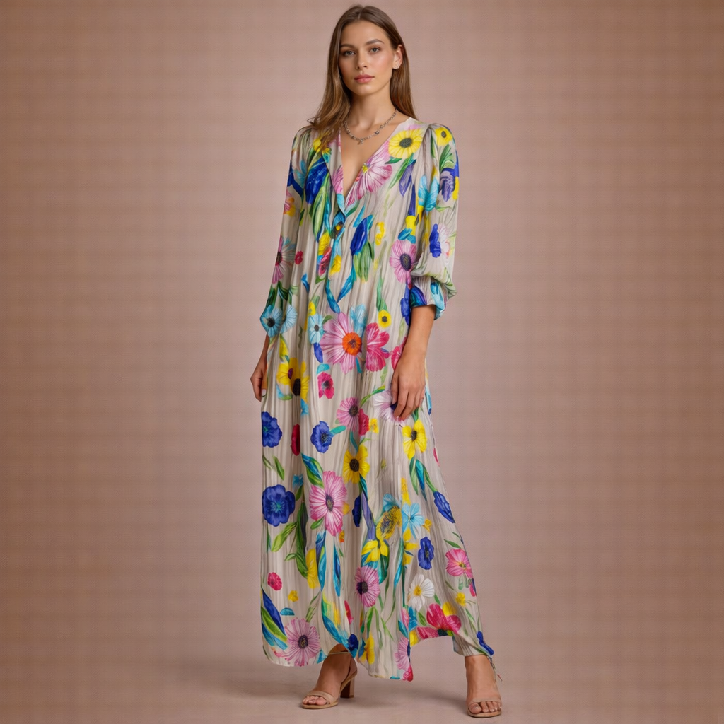 Sofia™ | Zapierające dech w piersiach, drukowana sukienka