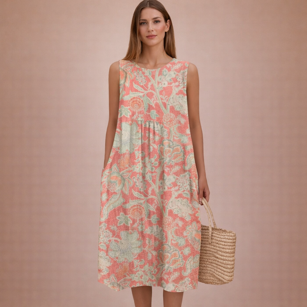 Isabella™ | Sukienka vintage z nadrukiem kwiatowym