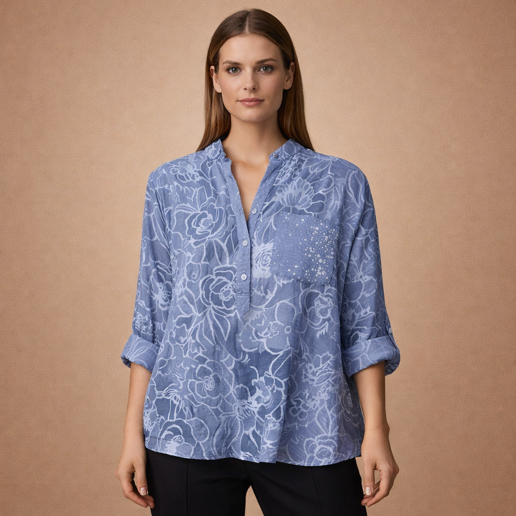 Lotte | Elegancka bluzka z kwiatowym wzorem