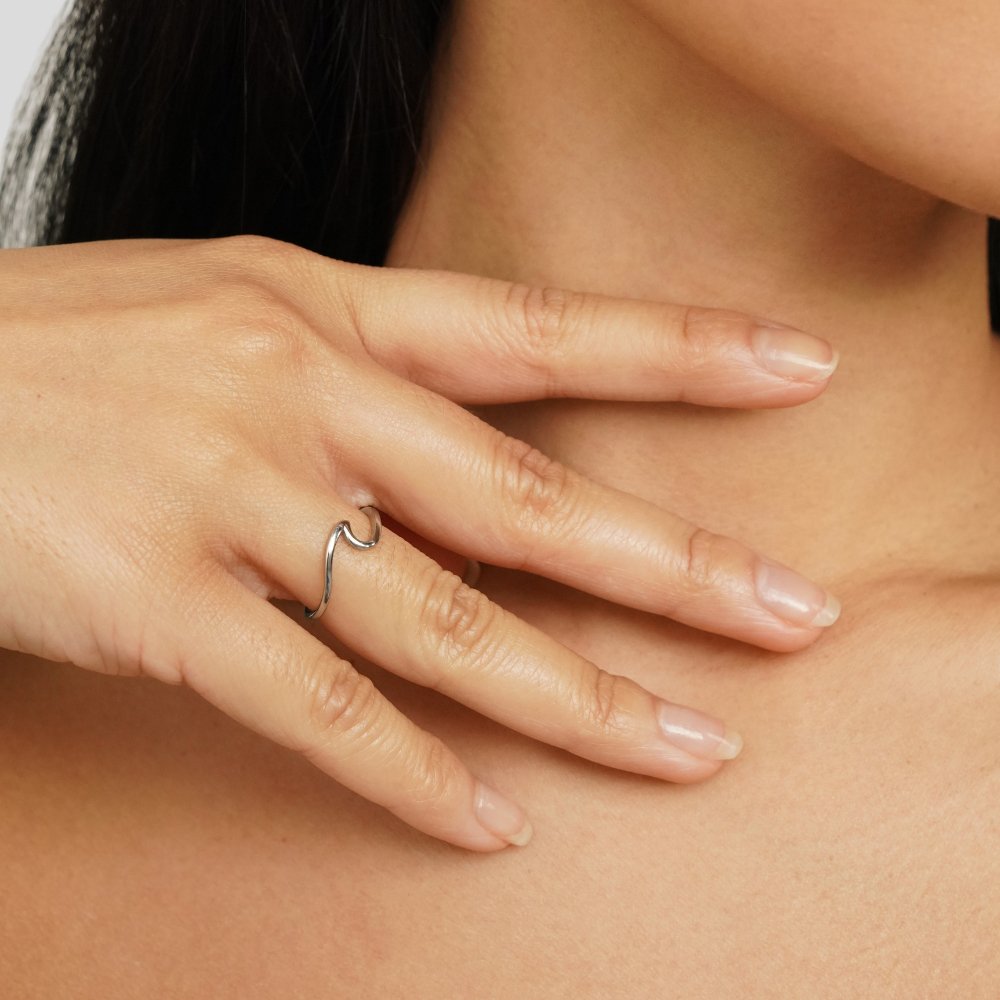 Imari Srebrny Pierścionek Golfowy