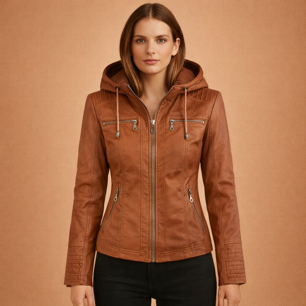 KAROLINE™ | Stylowa i unikalna skórzana kurkte