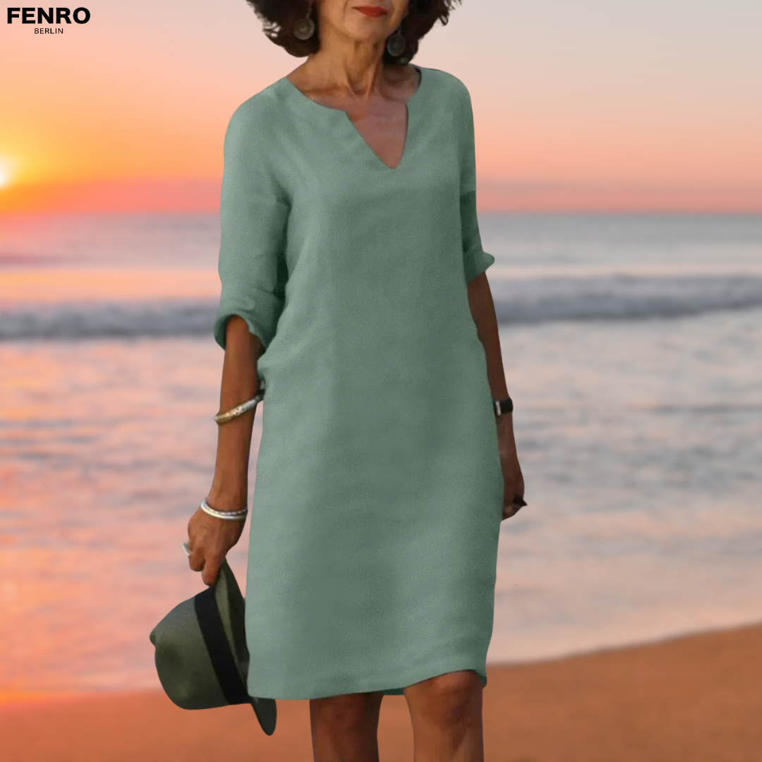 Celia™ | Wygodne lniane sukienka