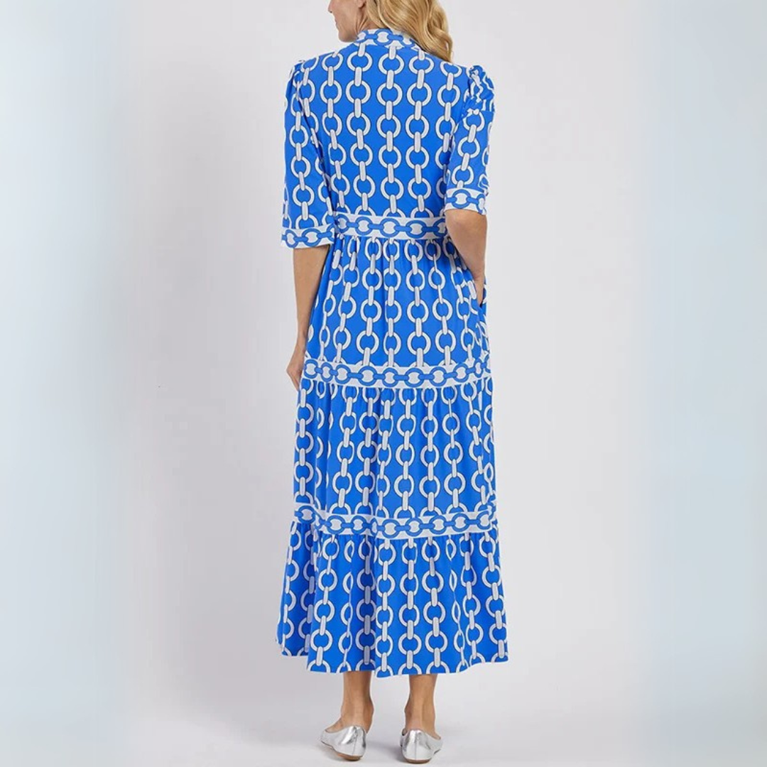 Verity – Sukienka koszulowa z nadrukiem łańcuchów