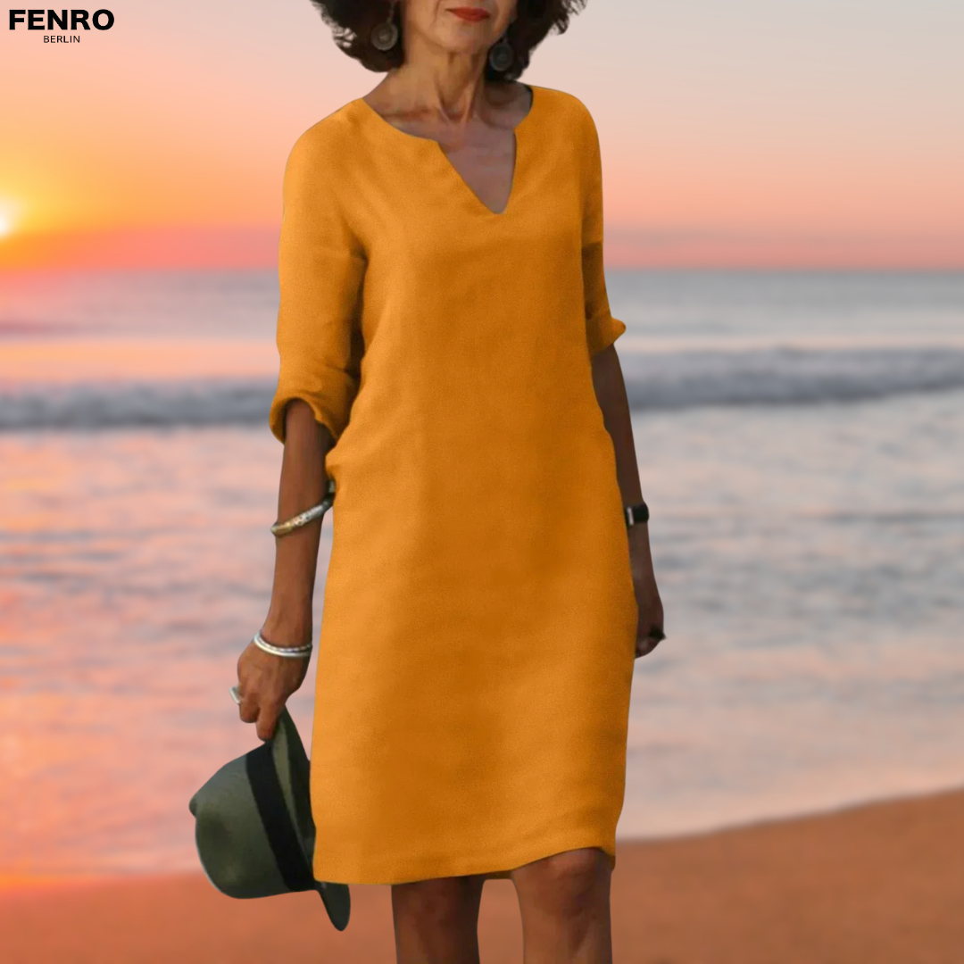 Celia™ | Wygodne lniane sukienka