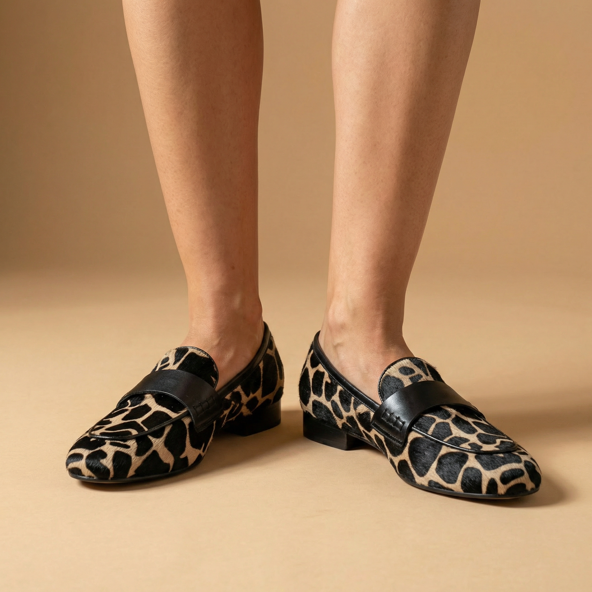 Damskie Mokasyny w Panterkę