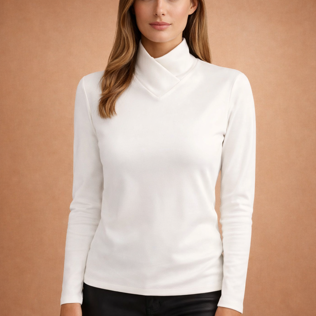 STAZIA™ | Minimalistyczna bluzka z nowoczesnym golfem