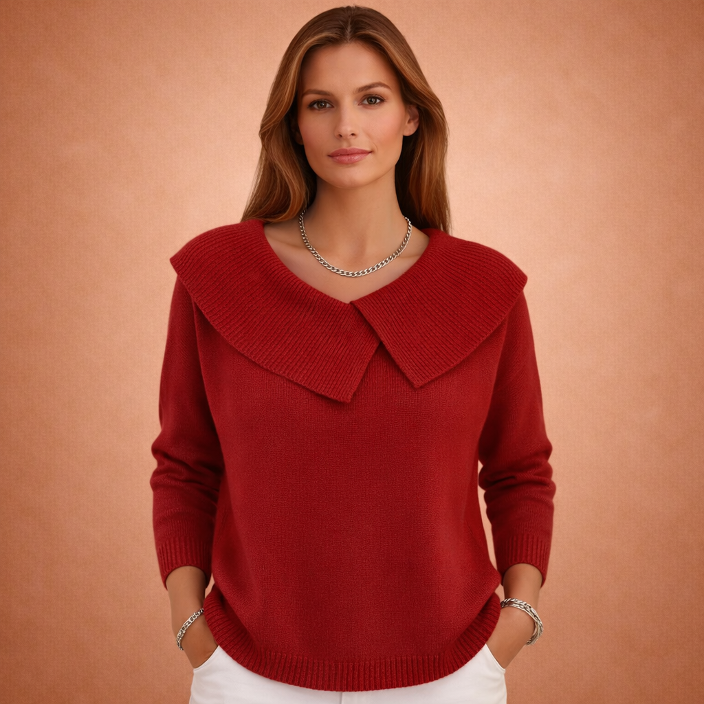 Lucia | Ciepły sweter z miękkim kołnierzem