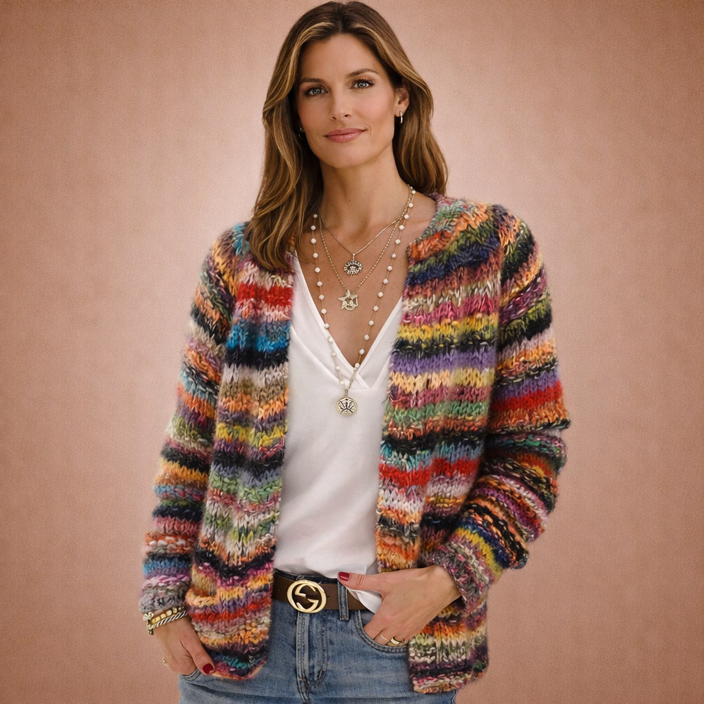 Penelope | Wielokolorowy sweter dziany