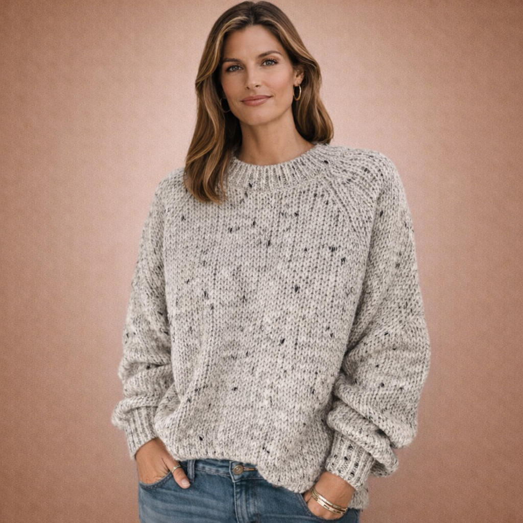 Sophie | Sweter z Mieniącym się Wzorem Dziergany