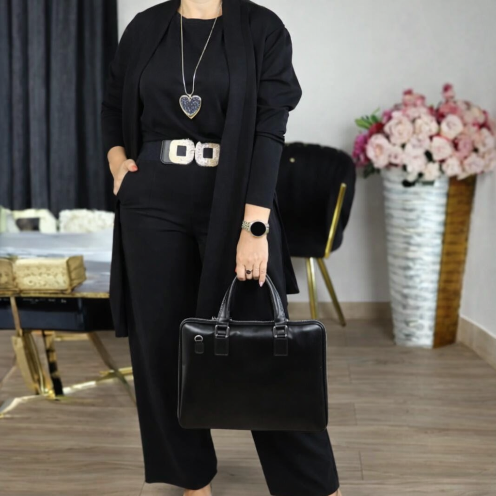 Gabriela | Elegancki zestaw 3-częściowy z długim kardiganem